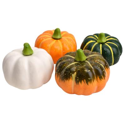 4pcs Pumpkin Decor Artificial Faux Foam Pumpkins Decoration for Fall Home Farmhouse Harvest
