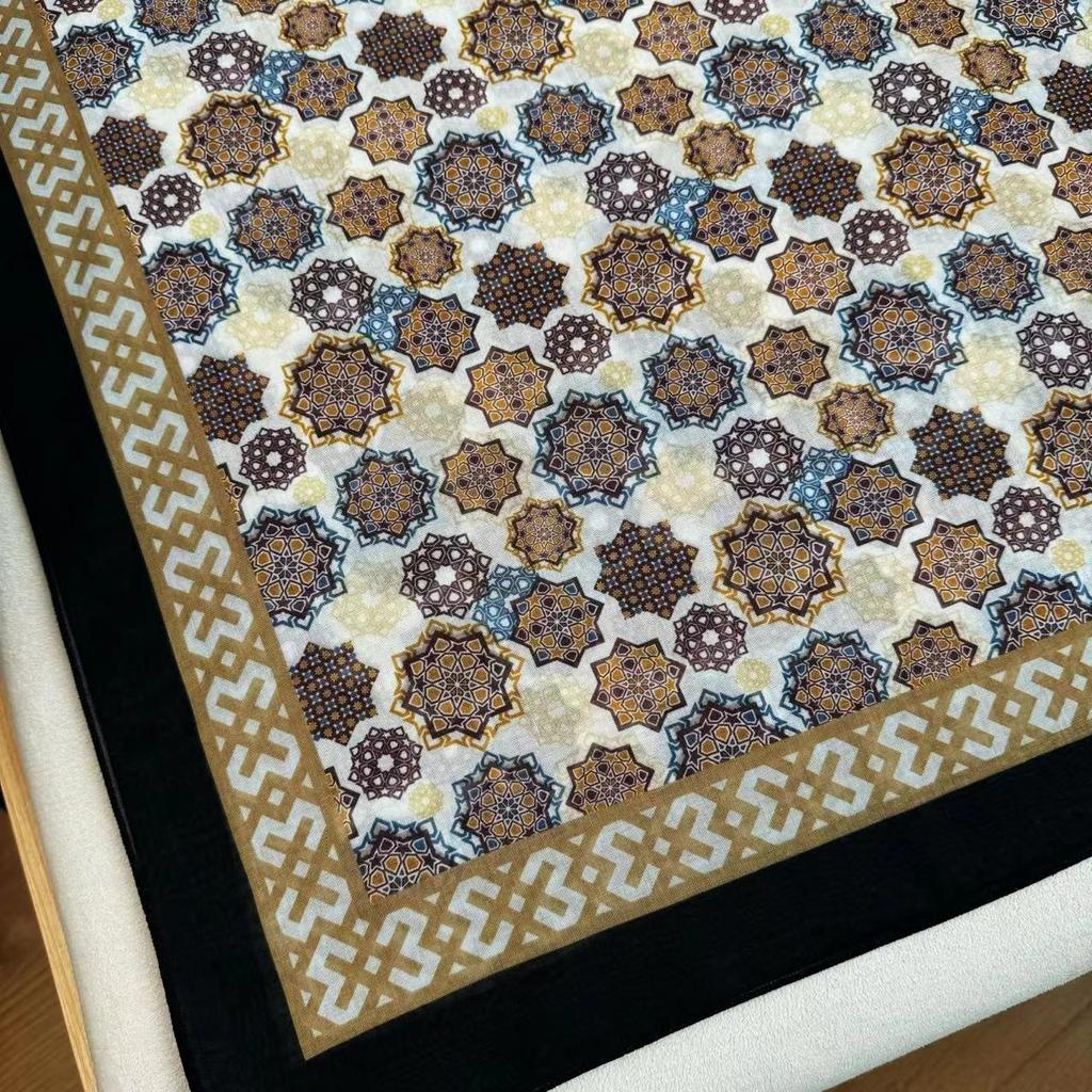 110*110cm Printed Shawl Oversize Head Wrap Headscarf Hair Sleeping Bandanas Large Cotton Feeling Square Scarf Summer Shawl