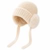 Solid Color Plush Earflap Cap Premium Plush Fluffy Warm Hat Winter Knit Hat  Chilly Days