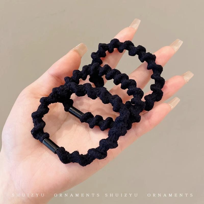 Kleiner Bär Hochelastisches Kaffee-Haargummi für Frauen und Mädchen - Langlebig, Schlicht und Elegant