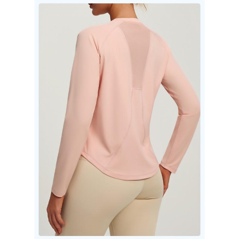 Loose Fit Long Sleeve Breathable Yoga Top For Women Workout Running
