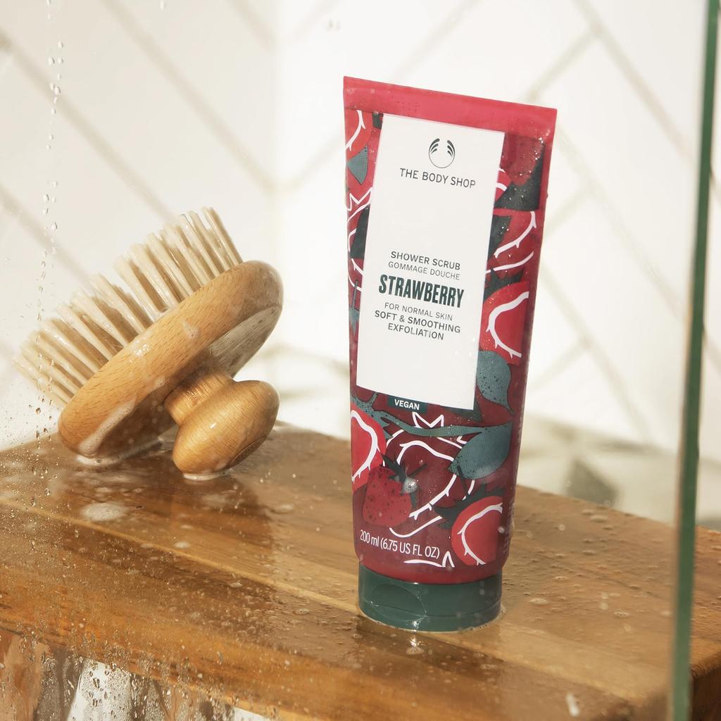 The Body Shop Shower Scrub ST 200mL [Official] (Strawberry Scent) [Authentic]