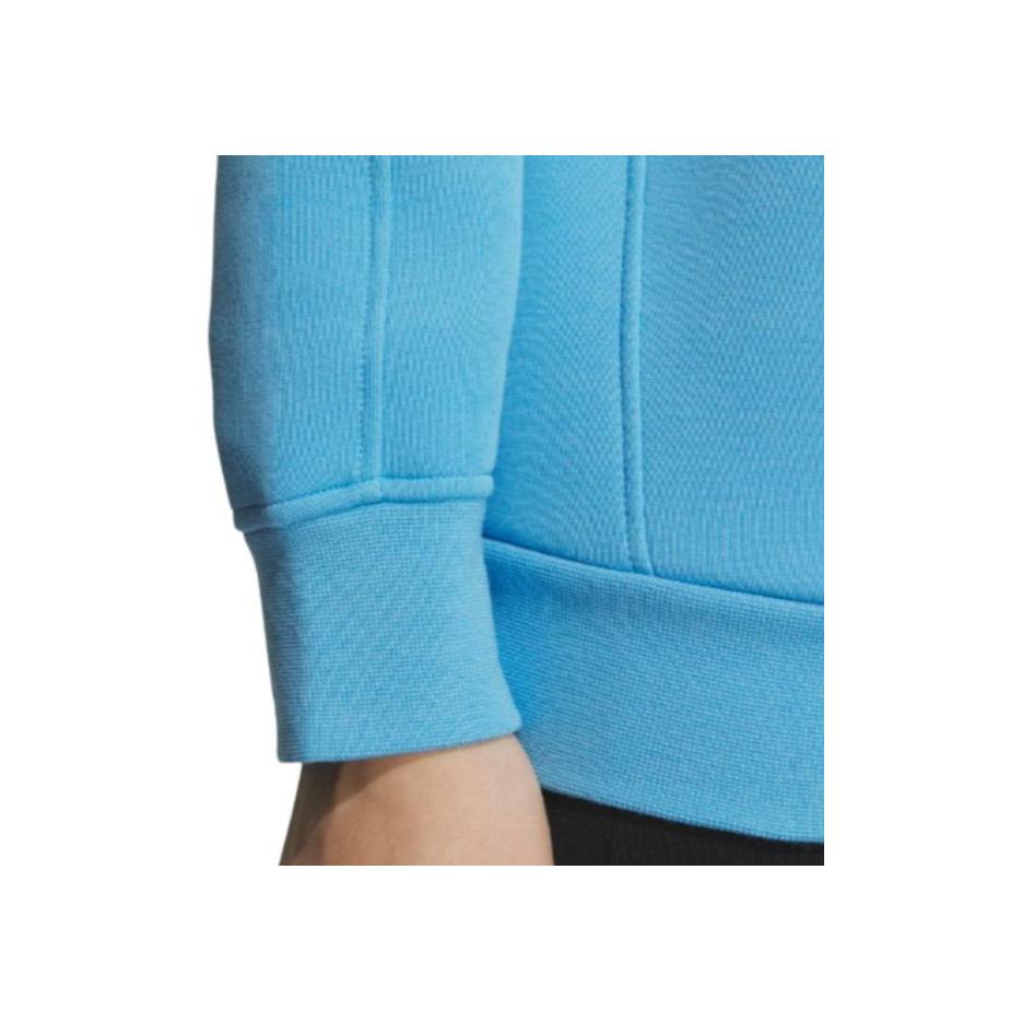 Adidas Solid Color Outdoor Casual Sports Crew Neck Pullover Long Sleeve Sweatshirt Women sweatshirt Blue JE8614