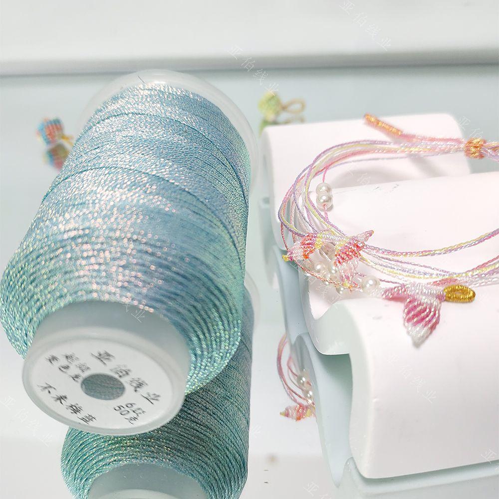 Symphony Thread 6 Shares 0.4mm240m Super Chameleon Symphony Lotus Multicolored Rope DIY Hand-woven Jewelry Special Thread