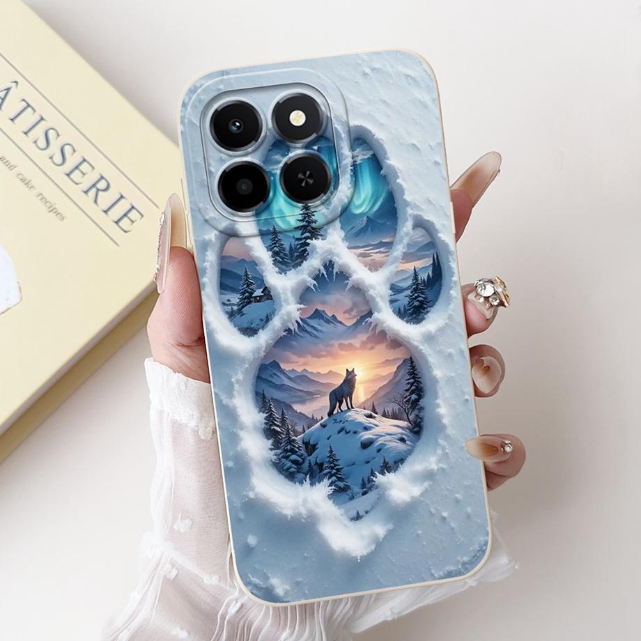 For Honor X6c Case New Fashion Cartoon Luxury Girly Painting Funda For Huawei Honor X6C X6 C X 6C Cover Matte Liquid Silicone