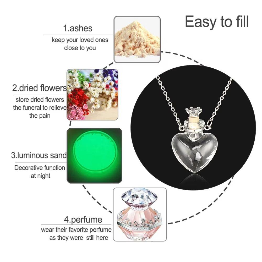 Transparent Openable Necklace Water Drop Mini Bottles Necklace Glaze Vial Pendant Keepsake