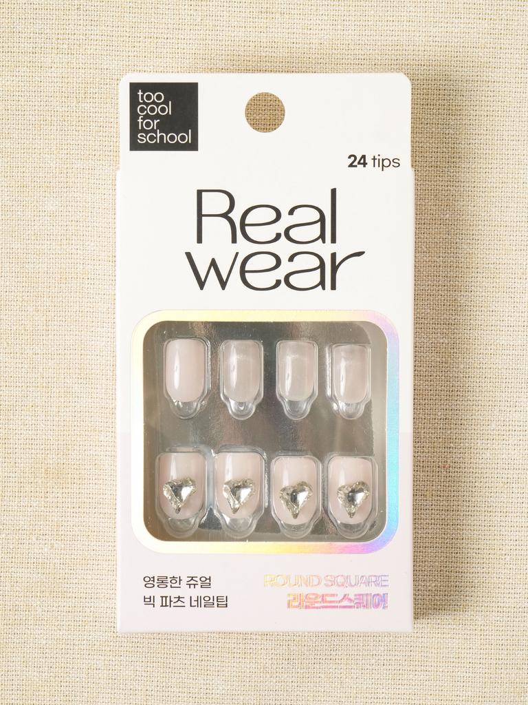 Too Cool For School Real Wear Nail Tips - Round Square Pristine