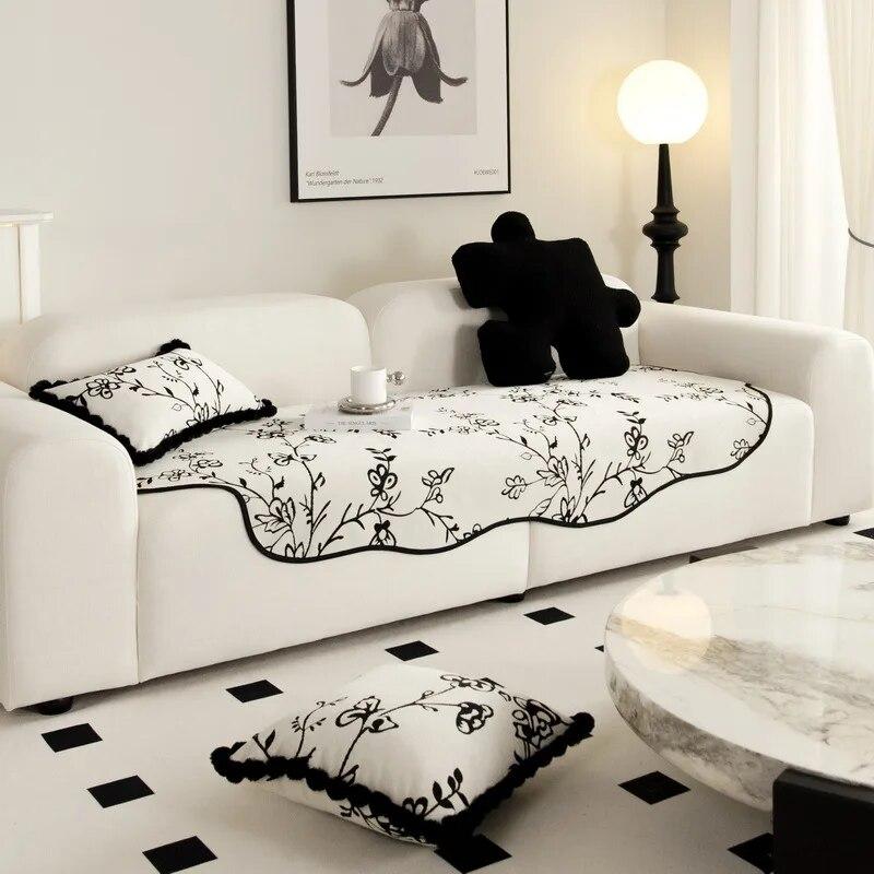 Chenille Sofa Cover for Living Room French Style Anti-slip Sofa Towel Couch Covers L Shaped Corner Sofa Mat Seat Pad Home Decor