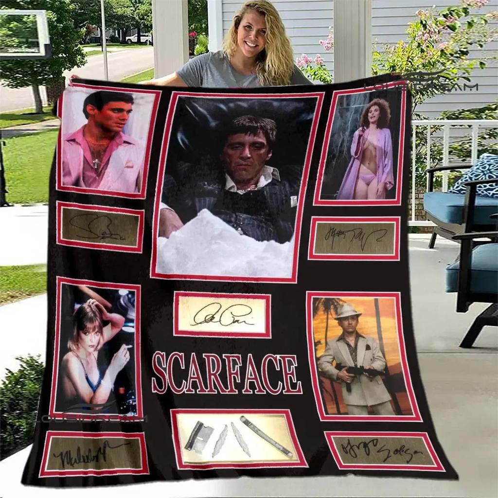 Classic movie Scarface Polyna blanket bed with a blanket to warm the beautiful blanket home travel blanket birthday gift