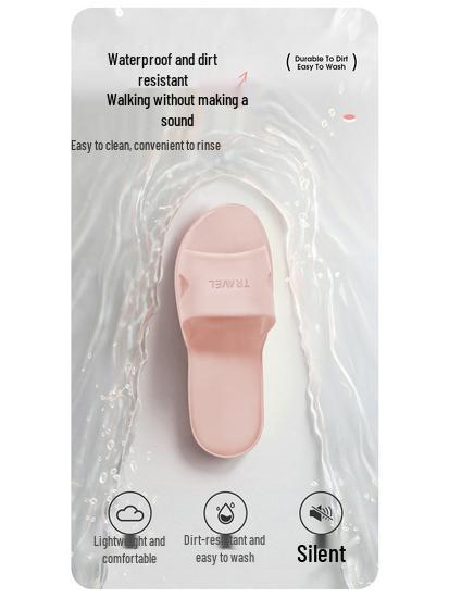 Portable Foldable Anti-Slip Shower Slippers for Men and Women - Ideal for Travel and Hotel Use
