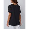 YYFS Women's Fashion Casual Summer Spring Solid Color Print Short Sleeve O-Neck Blouses & Shirts