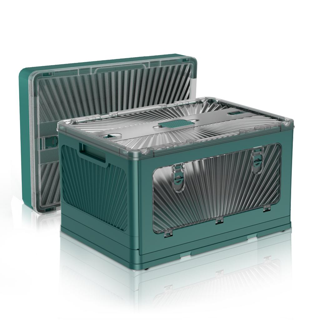 Foldable Storage Box Stackable Open Storage Box Large Storage Bins On Wheels Capacity Books Snack Toy Bin Home Organization Bins