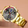 Watch Gold Four-Piece Men'S Accessories Watch Necklace Bracelet Cross Necklace