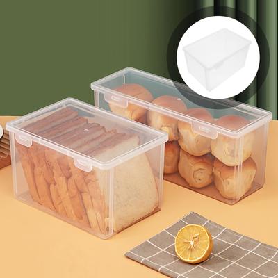 Brot Aufbewahrungsbox Transparent Fall Kühlschrank Kunststoff Behälter Snacks Halter Laib Pan Schublade Küche