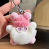 Keychain Plush Rabbit Fur Cartoon Doll Shape Bag Charm Car Keychain Decorative Accessory Emotional Support Gift