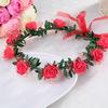 Party Bridesmaids Garland Hairband Wedding Bridal Rose Flower Crown Wreath Headband