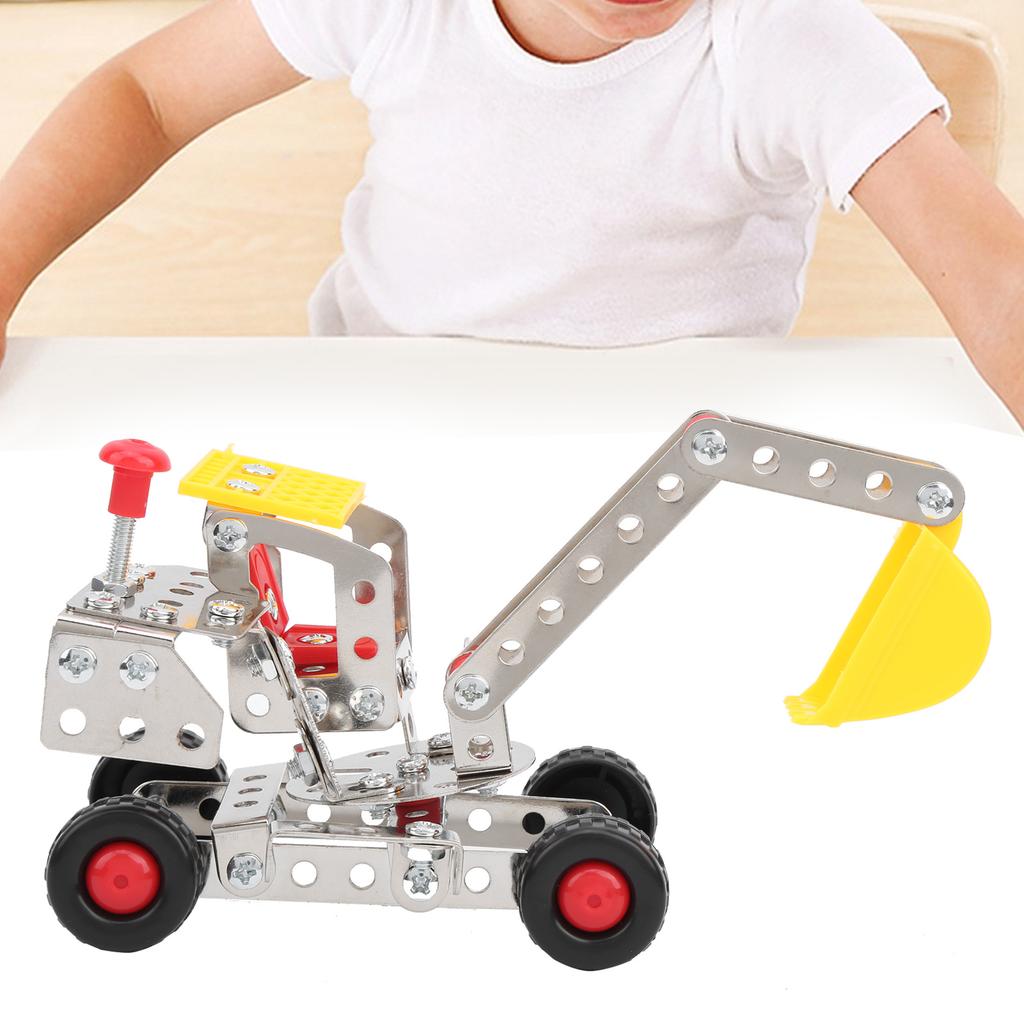 DIY Assembling Building Blocks Metal Engineering Car Children Educational Toy Model865