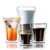 1/2/4Pcs Double Wall Glass Coffee Cup Heat Insulation Electric Torch Shape Cappuccino Breakfast Glass Cold Drinks Iced Beer Mug