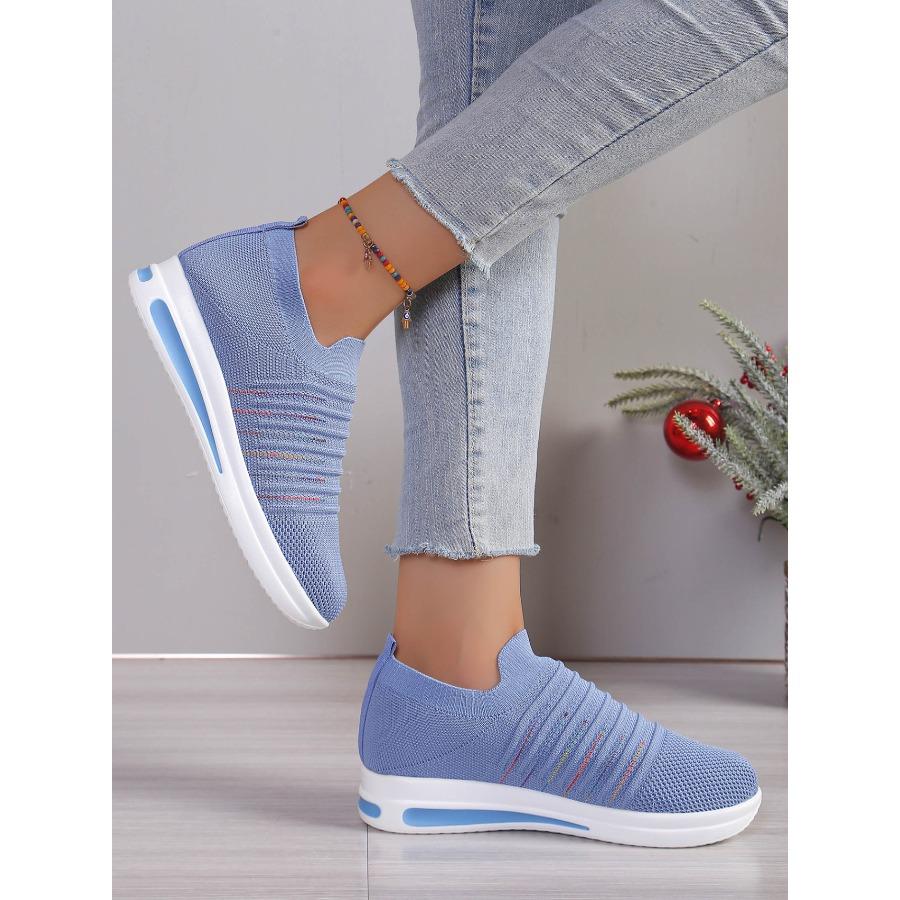 2025 Fall New Arrival Women's Chunky Sole Platform Sneakers - Sporty Knit Casual Shoes