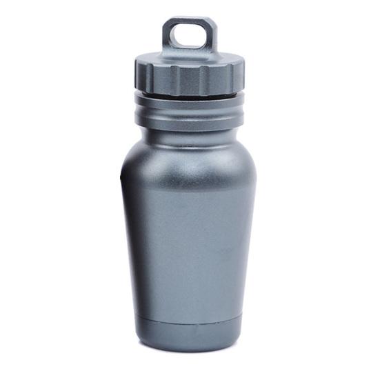 Aluminum Alloy Sealed Bottle Waterproof Capsule Pill Box Outdoor Firstaid Tool