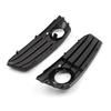 1 Pair Matte Black Front Bumper Fog Light Grille Cover For 09-11 A4 A4L