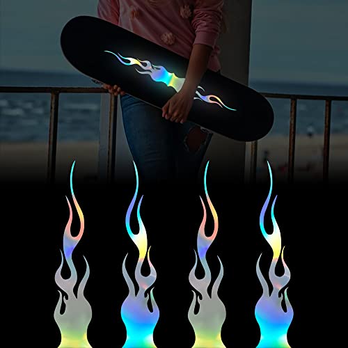 

TOMALL 4 шт. 20 см Пламя светоотражающие наклейки автомобиль виниловые мотоспорт Пламя полосы наклейки гольф-кары мотоцикл скейтборд ноутбук DIY Decorati