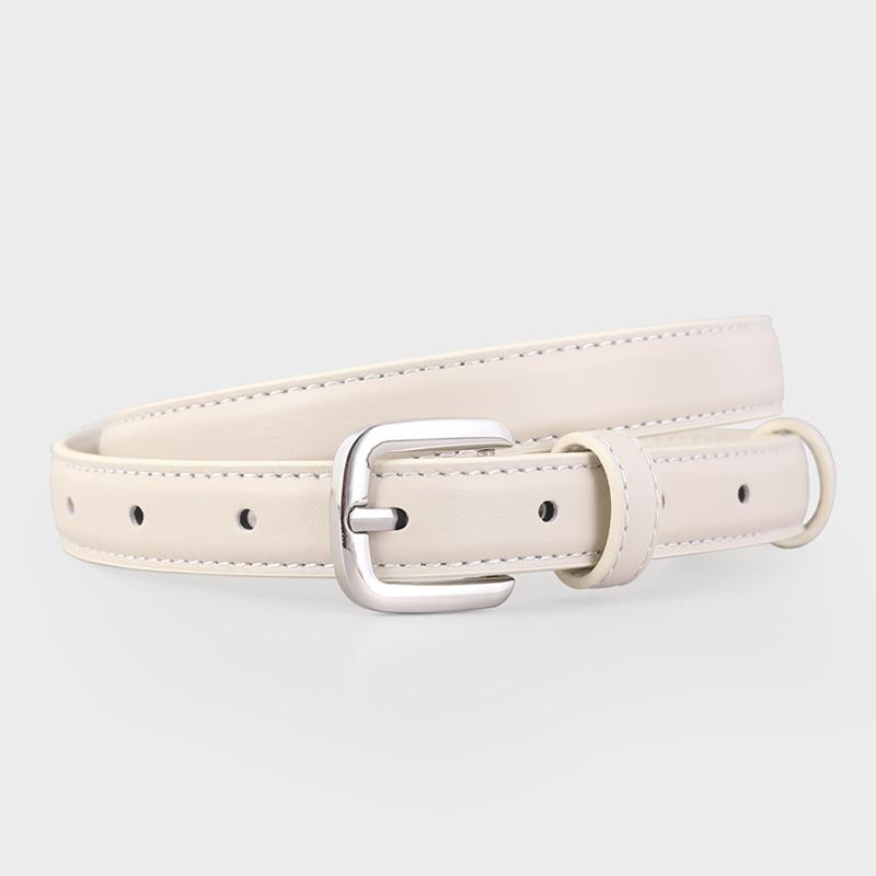 First Layer Cowhide Women'S Belt Summer Leather Decoration With Skirt Narrow Belt