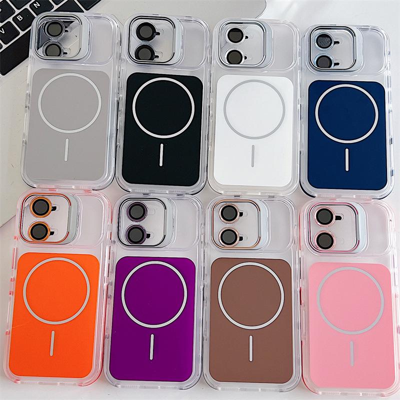 Magnetic Electroplated Lens Holder Phone Case: Compatible with iPhone 17 and Apple Models 11-16