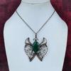 Faceted zambian emerald pendant copper wire wrapped pendant gemstone copper jewelry handmade butterfly pendant wire wrap jewelry for gifts
