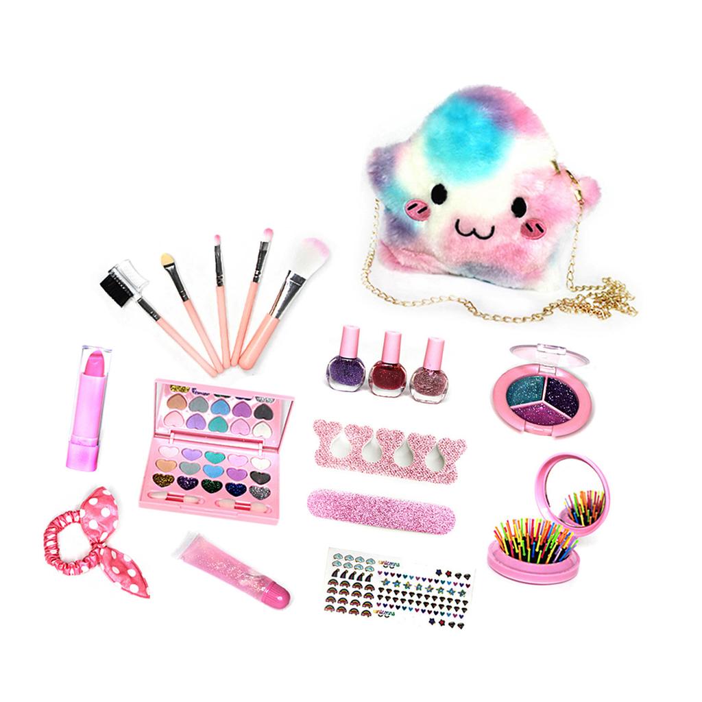 Girls Makeup Kit for Kids Children s Makeup Set Girls Princess Make Up Box Nontoxic Cosmetics Kit Toys Pretend Play