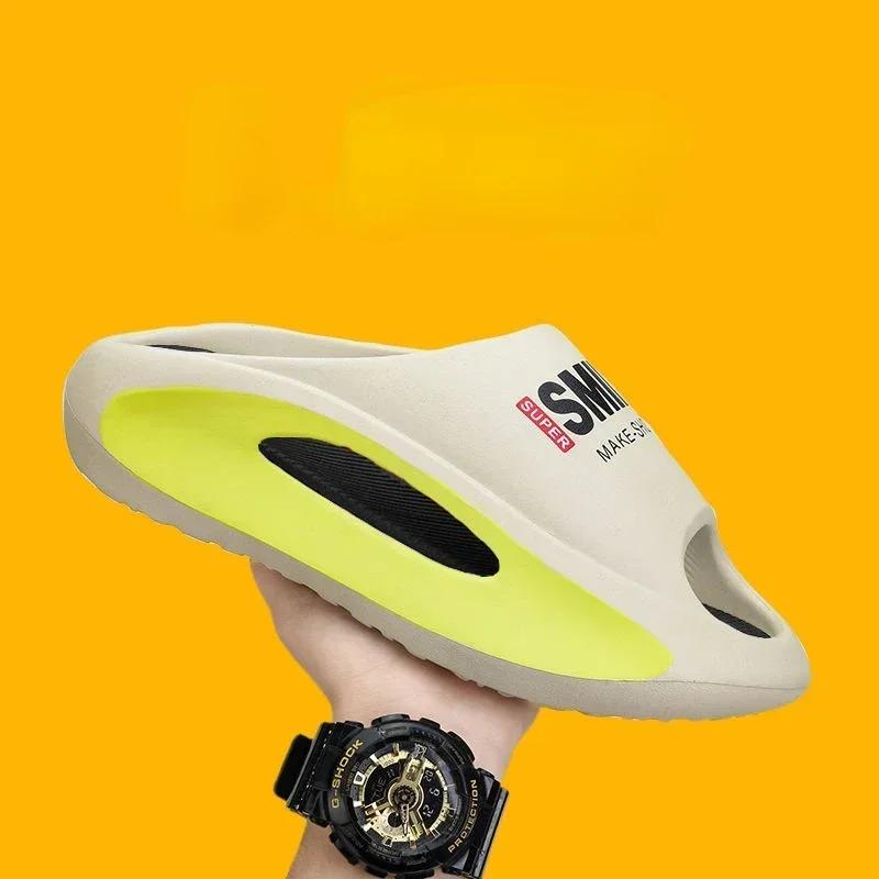 Slippersr for Men Women Eva Soft Bottom Slippers Thick Bottom Comfortable Shock-absorbing Lightweight Beach Shoes New