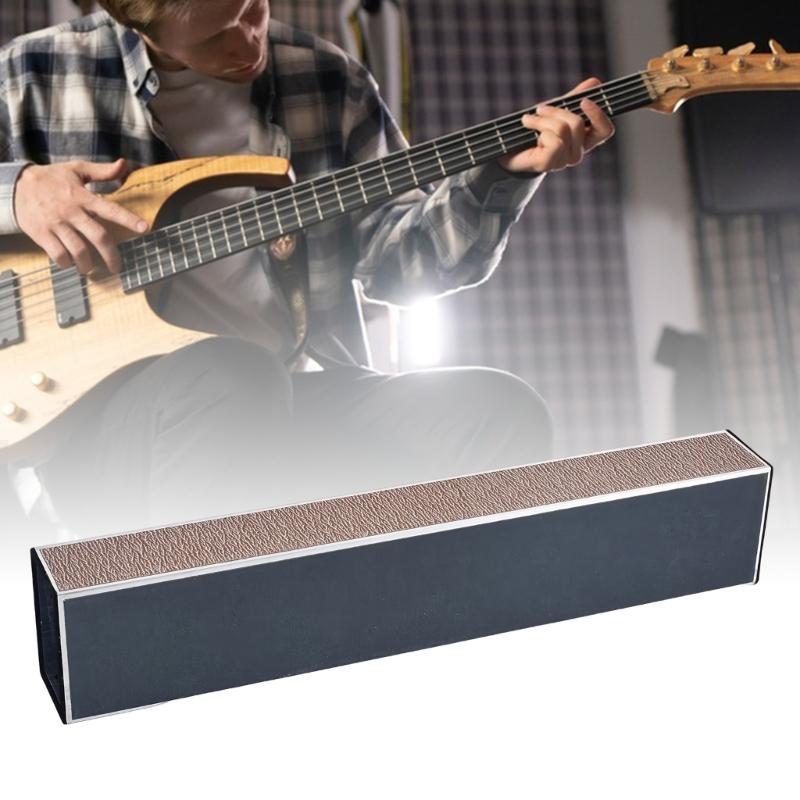 Professional Guitar Bass Fret Leveling Beam 250mm Metal Polishing Tool with 4 Grit Sandpapers for Instrument Maintenance