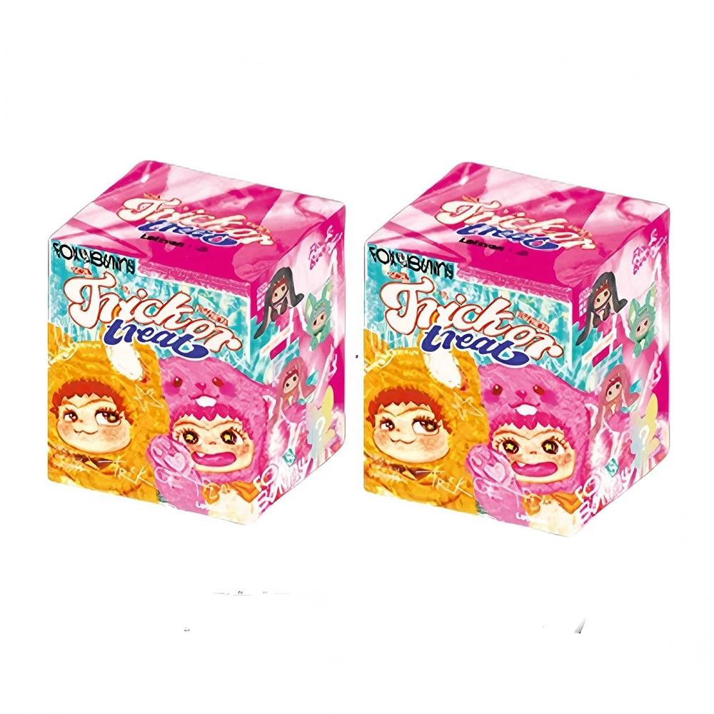Wakuku V2 1: 1 Copy Blind Box Fox Bunny Trick Or Treat Series Vinyl Doll Suprise  Keychain Trendy Toys Mystery  Gifts