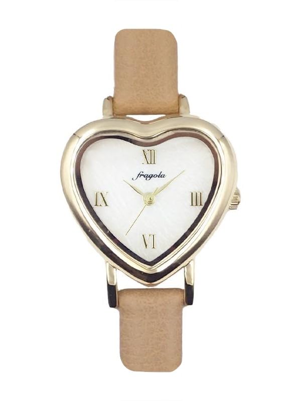 

[Подписаться] Часы Fragola Heart Case Belt Watch N00124S-1 GD/CA женские коричневые