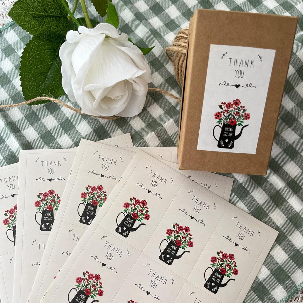 120Pcs Flower Thank You Stickers Seal Labels For Gift Or Commodity Decor Stickers Small Business Packaging Sealing Stickers