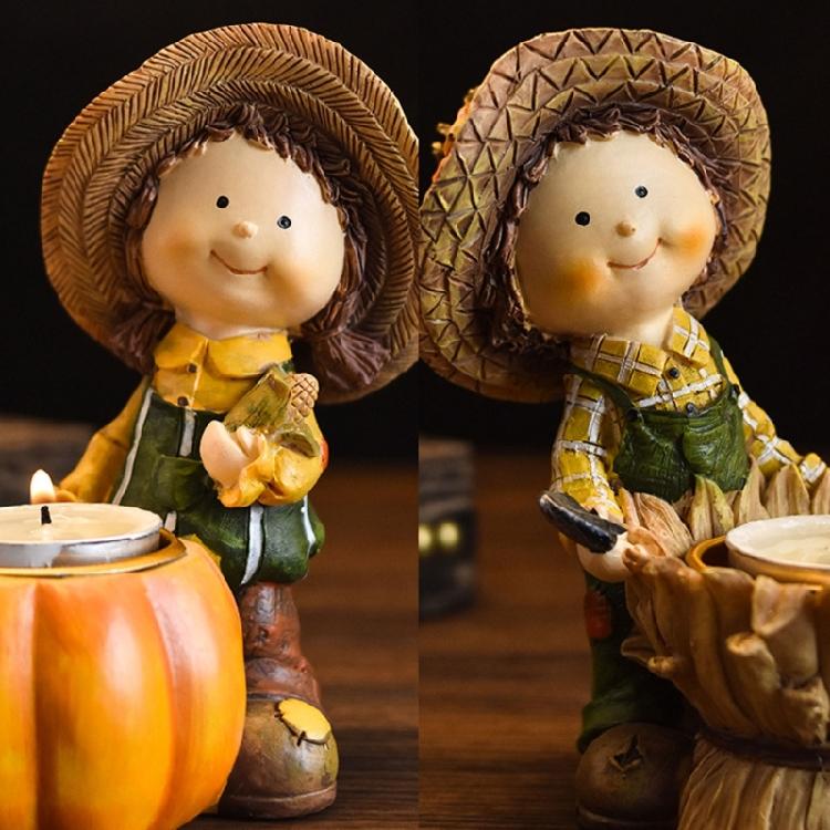 Halloween Garden Adornments Pumpkin Doll Miniature Landscape for Home Outdoor Garden Decoration Pumpkins Decors