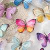 10/20PCS Artificial Fake Fluorescent Butterfly Home Room Decora Festival Wreaths Wedding Bridal Diy Accessories Headwear Brooch