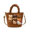 New Kt Cat Doll Handheld Canvas Bag For Women Fashion With Kitty Cartoon Cute Large Capacity Portable Pattern Crossbody Gift Kid Friendly Entertaining