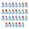 30Pcs Mini Christmas Hat Gnome Figurine Tiny Faceless Dwarf Resin Statue Miniature Colorful Hat Elf Ornament Fairy Garden Decoration