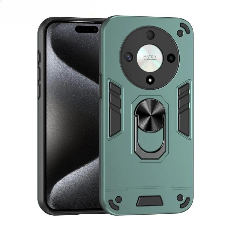 Custodia di Grado Militare per Honor Magic8 Lite Magic 8 Pro X9d 5G Copertura Protettiva Antiurto Supporto ad Anello Porta Fundas Coque