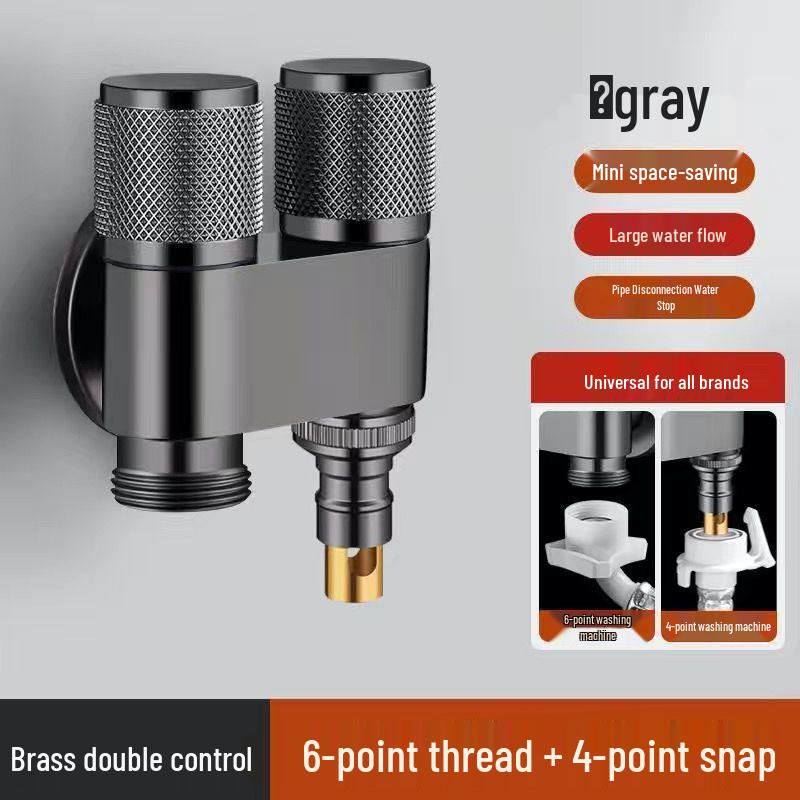 All-Copper Dual-Control Water Angle Valve Set for Toilets