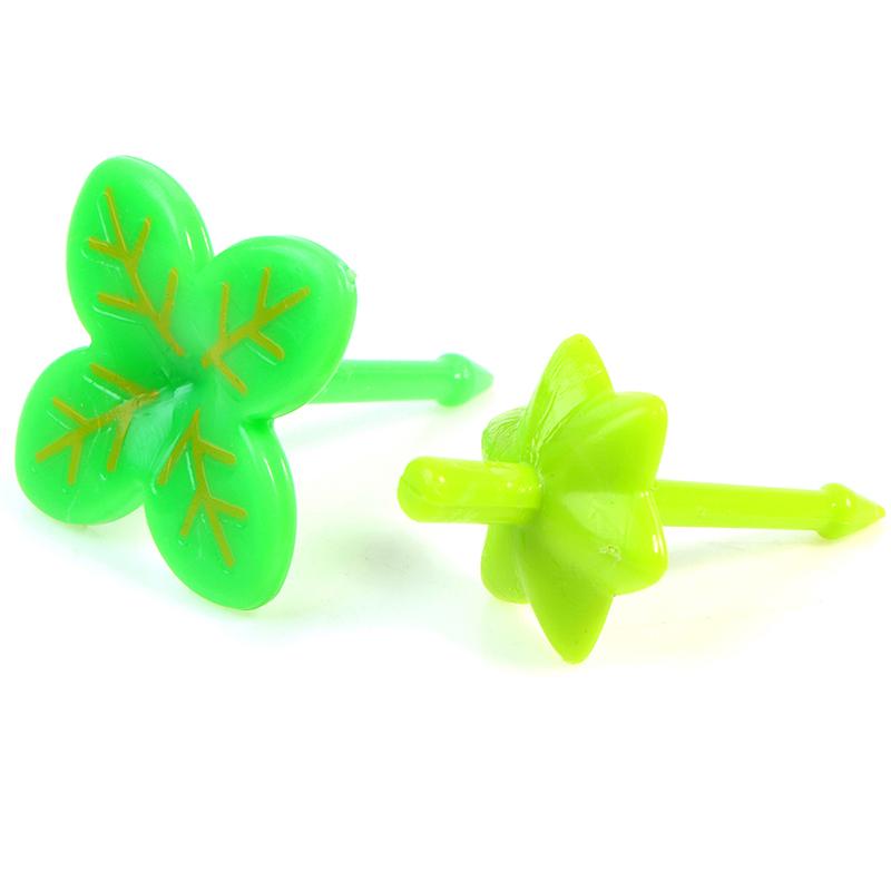 8Pcs/Set Fruit Fork Toothpick Leaves Decoration Lunch Box Bento Accessories