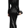 Neues langes Abendkleid für Damen im Frühling und Sommer: Langes A-Linien-Kleid mit tiefem V-Ausschnitt und taillierter Silhouette für elegante, formelle Anlässe