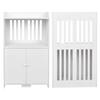 Bathroom Cupboard Double Door Bathroom Storage Cabinet Freestanding Cupboard Organizer Shelf Unit for Home Kitchen Furniture