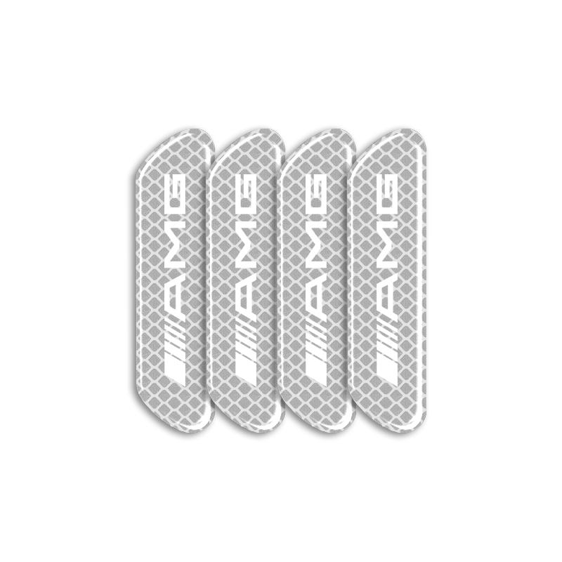 4PCS/set Car Reflective Safety Strip Stickers For Mercedes Benz AMG GLE GLS GLC CLA GLB ML C500 C200 C300 W204 W206 W205 W212 W203