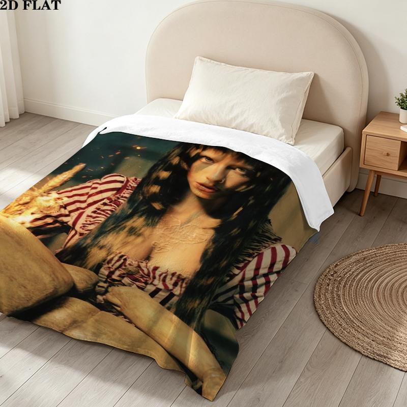 Melanie Martinez Print Flannel Blanket, High quality Comfortable for All Seasons, Home Decor, Warmth and Comfort, Perfect for Christmas Gifts