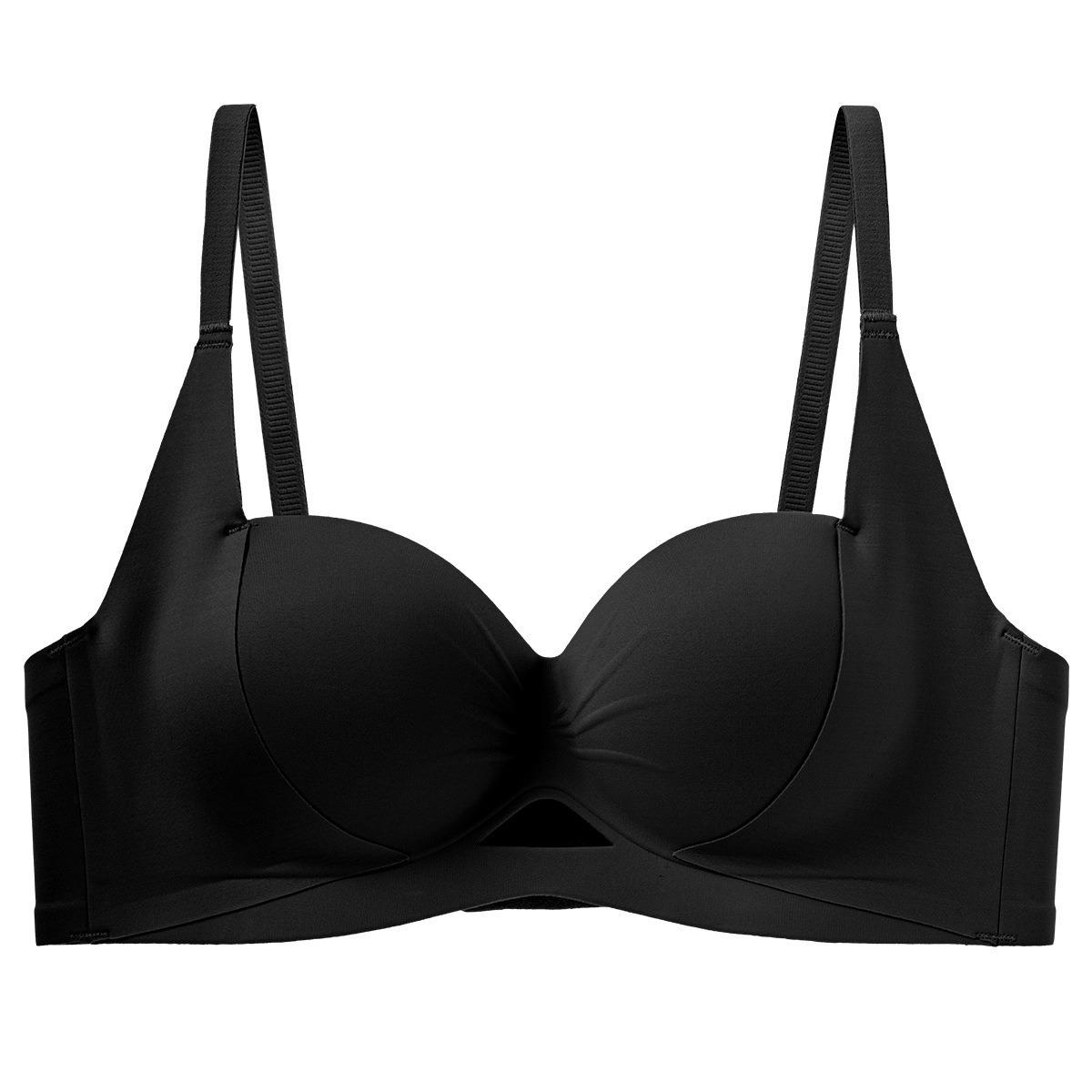

New small breasts gather and show large underwear no steel ring close breasts pull anti-sagging comfortable upper support bra cover 38/85AB чорний