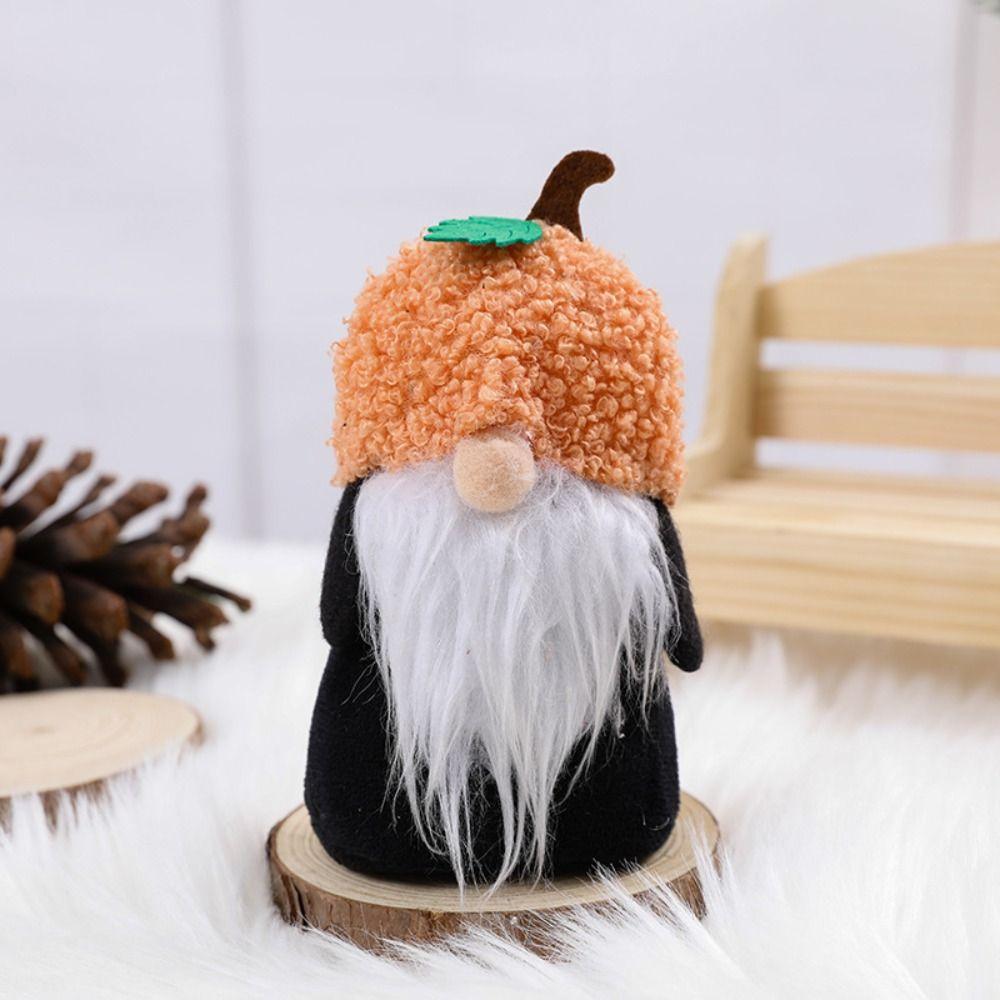 Cute Fall Gnome Figurines Fashion Creative Ornaments Pumpkin Black Cat Swedish Elf Dwarf Exquisite Faceless Old Man Doll