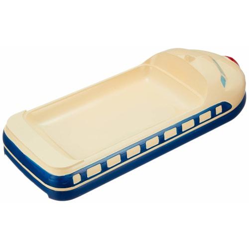 Melamine lunch plate, Shinkansen, blue
