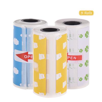 Niedliche Cartoon-Direkt-Thermo-Etiketten, Rolle 57 x 30 mm (2,17 x 1,18 Zoll), stark klebender Aufkleber, klarer Druck